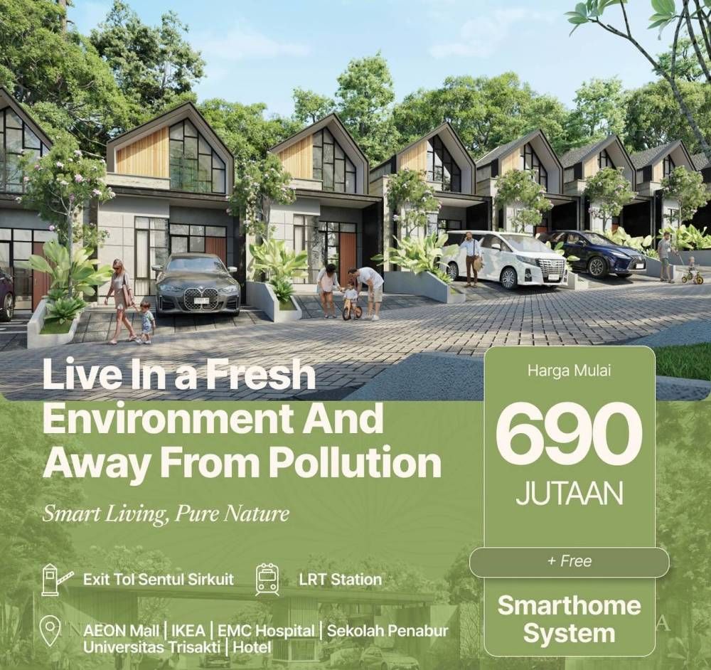 D’Amandita Sentul, Rumah Modern Asri Dengan View Alam MD964