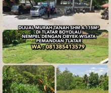 Jual Tanah Strategis Nempel Taman Wisata Boyolali PR1994